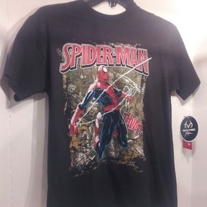 Marvel Spiderman Realtree Kids Tee NWT. M sz 8